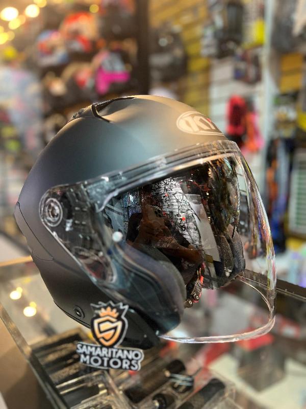 CASCO KYT NEGRO MATE OPEN FACE